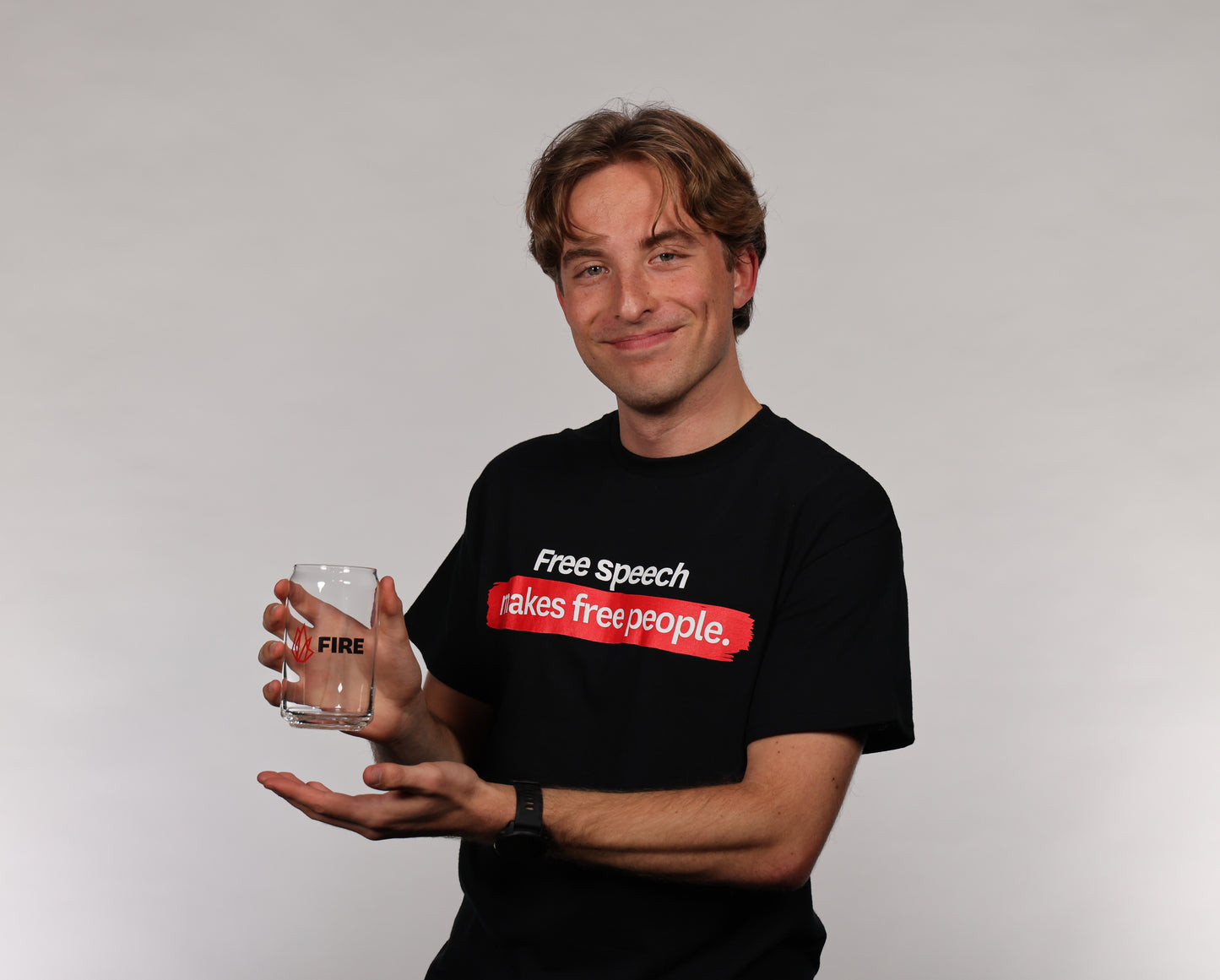 FIRE Branded Glass Beer Can