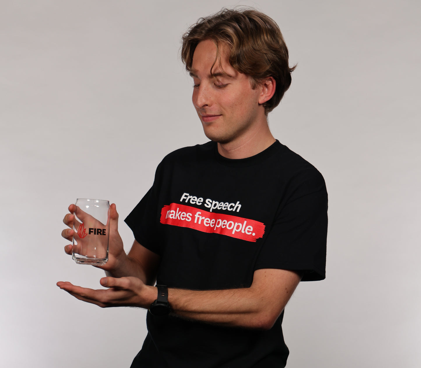 FIRE Branded Glass Beer Can